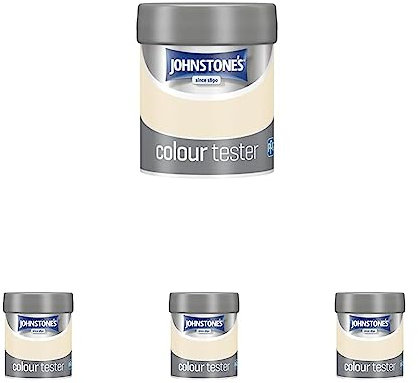 Johnstone's - Paint Tester Pots - Wall & Ceiling Paint - Magnolia - Emulsion Paint - Easy to Apply - Dry in 1-2 Hours - 75ml (Pack of 4)