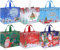 AhfuLife 6 Stück Geschenktüten Weihnachten Groß, 40 * 36 * 15CM, Non Woven Weihnachtstaschen Weihnachtstüten mit Griffen, Weihnachts Geschenktüten, Wiederverwendbare Weihnachtsgeschenktüte
