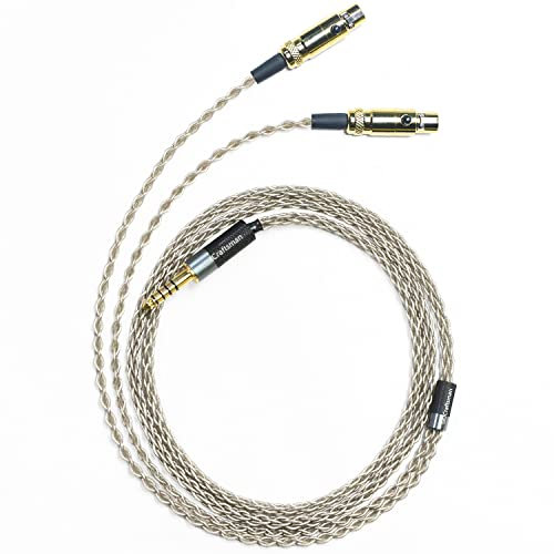GUCraftsman 6N Single Crystal Silver Headphone Cable, 1.8m (71 inches), 3.5mm Plug, für AUDEZE LCD-X, Kennerton Thror, Thekk, MEZE EMPYREAN Elite, Kopfhörerkabel
