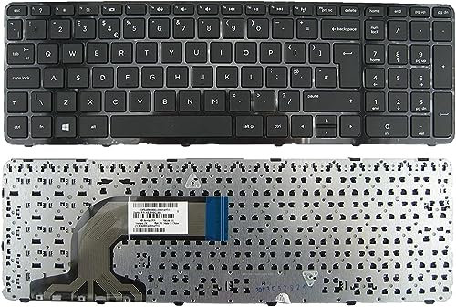 Laptop Keyboard Replacement Compatible for HP Pavillion Laptops 15-N 15-E 15-H 15-S Laptops 719853-031 749658-031 UK Layout QWERTY Non-Backlit Keyboard without frame Black Colour