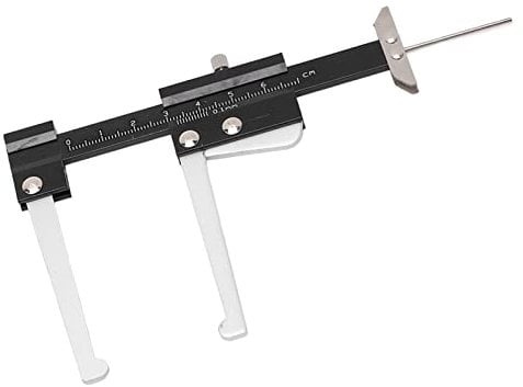 Brake Disc Measuring Tool,Portable Brake Rotor Gauge Metric Brake Disc Depth Measuring Caliper Brake Disc Caliper Measuring Tool 0‑60mm Tire Tread Depth Gauge 0.1mm Accuracy