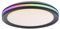 SellTec LED Deckenleuchte schwarz rund 40cm, RGB Lichteffekt im Gehäuserand, Deckenlampe mit CCT Lichttemperaturwechsel, dimmbar Fernbedienung