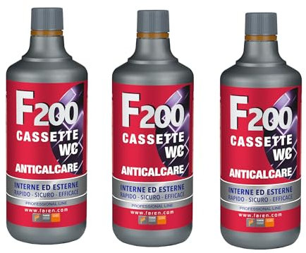 faren F200 - Tratamiento antical desincrustante para cassettes empotrados de inodoro, 1 litro (3)