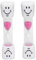 2 x temporizador de cepillo de dientes para niños ~ 3 minutos sonriente arena temporizador para cepillar los dientes de los niños (2 rosa)