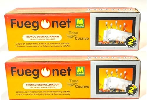 Lot de 2 bûches anti-hollin pour cheminées et poêles