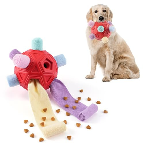 Tesytto Chewers Jouet à mâcher pour chien - Balle à renifler interactive et durable pour chien - Tapis à renifler - Tapis à renifler - Pour soulager l'ennui - Licorne rose