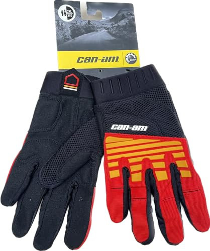 Can-Am Fahrerhandschuhe Motorrad Handschuhe (Rot, XXL)