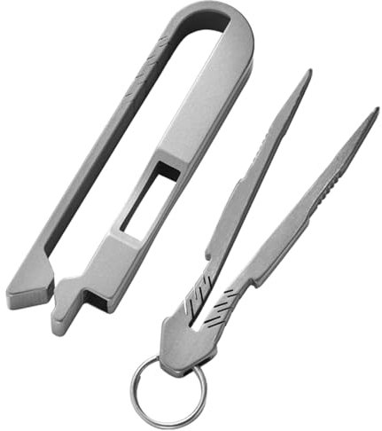Quick Detachable Titaniums Alloy Keychain Tweezers Pocket Maintenance Tool Waist Hangs Small Tweezer Survival Tool