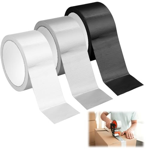 Nastro Americano, 3 Rotolo Nastro Adesivo Americano, 5cm x 10m Nastro Telato Americano, Impermeabile Nastro Adesivo Extra Forte, Nastro Telato Per Riparazioni, Per Riparare, Fissare, Sigillare