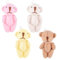 GEEHUA 4 Stück Mini Bär, 4.5cm Miniatur Plüschbär Mini Bären Kuscheltier Kleines Bären Spielzeug Mini Gliederbär Puppenhaus Zubehör für DIY Schlüsselanhänger Abschluss Dekorationen Weihnachtsfeier