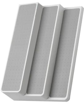 Amosfun Stufenregal 3 Stufiges Gewürzregal Gewürzständer Schrank Organizer Für Gewürze Hellgrau