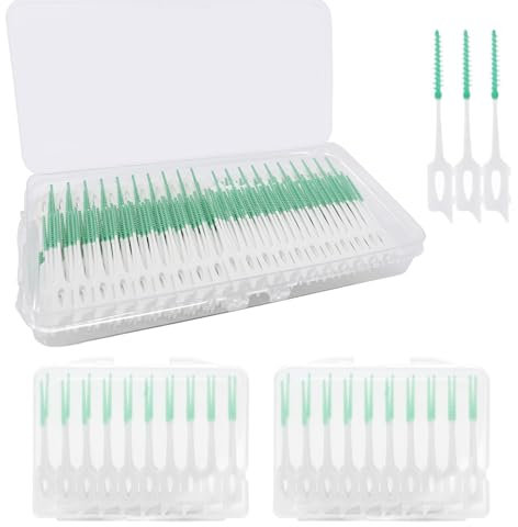 ILantule Cepillo interdental 400 piezas,palillos de dientes, hilo dental de doble propósito,cepillo de dientes reutilizable para limpieza de dientes (400 piezas)