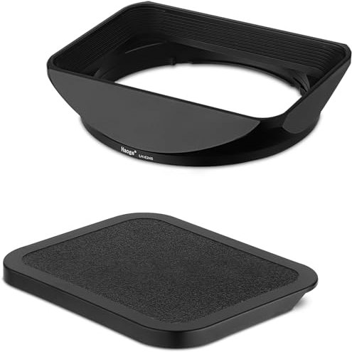 Haoge Gegenlichtblende aus Metall für Sony FE 24–50 mm F2.8 G Objektivbajonettschirm, mit Kappe auf Sony A7CR a7CII A7R4 LH-E245