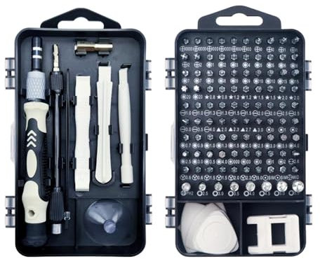 Tongdejing Precision Screwdriver Set,115pcs Electronics Repair Tool Kit Small Screwdriver Set DIY Electronic Repair Kit for Phone Watch, Glasses, Ring Repair(black)