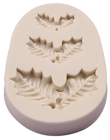 Sugarcraft Weihnachts-Stechpalmenblatt-Ausstecher, lebensmittelechtes Silikon, Kuchenausstecher, Backzubehör