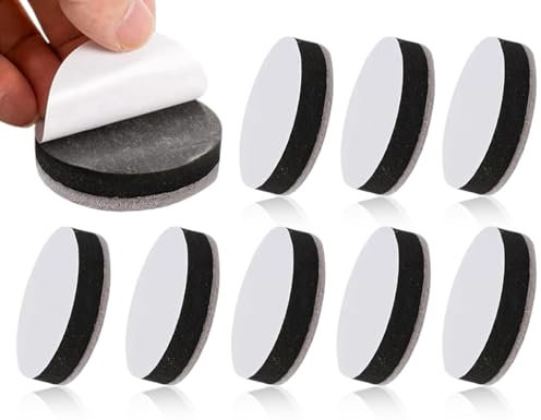 Emezddo 8 pièces rehausseurs de Meubles,rehausseurs de Meubles en Feutre Auto-adhésifs,rehausseurs de lit,rehausseurs de Table,rehausseurs de canapé, pour Pieds de Meubles(Rond,6,5 * 1,5 cm,Noir)
