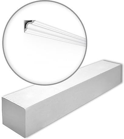 A2 NOMASTYL Deckenleiste - 10 Stk. (20 m) - 50 x 50 x 2000 mm - NOËL & MARQUET - eine Marke von NMC - Extrudiertes Polystyrol