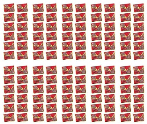 PAGJHRFJG 120x Petite Boîte à Sac à Rouge Sac en Tissu de Soie Brodé Porte-Monnaie