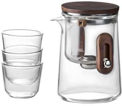 GNURBDILFO Premium Travel Tea Set - Portable Tea Infuser Mug with Glass Liner, Magnetic Lid - Ideal for Travel and Office Use