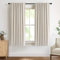 DEFYNEE Blackout Curtains for Bedroom, 50 x 63 Inch Curtains & Drapes, Thermal Insulated, Back Tab/Rod Pocket, Soft Textured Window Panels for Living Room, Kid’s Room, 2 Panels, Cream