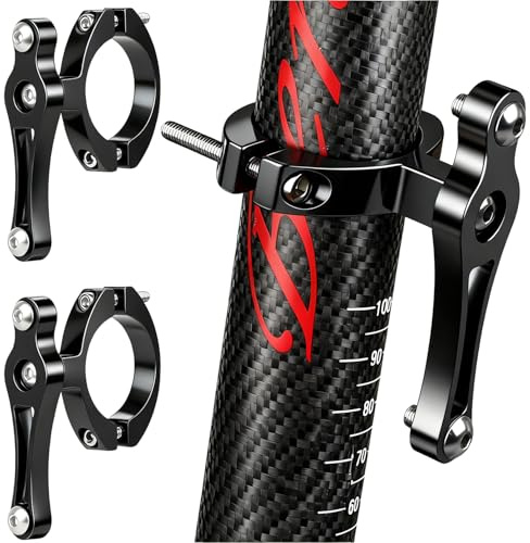 WUBAYI 2 Stück Fahrrad-Wasserflaschenhalter-Adapter, Aluminium-Flaschenhalter-Adapter mit Sechskantschlüssel, Fahrrad-/Motorrad-Getränkehalter-Zubehör
