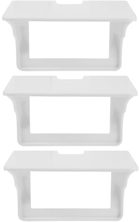 UKCOCO Charging Outlet Shelf 3Pcs Wall Socket Storage Rack for Dorm Room Bathroom Kitchen Lightweight Items Holder White