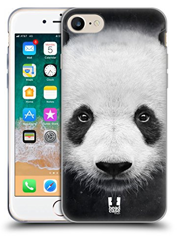 Head Case Designs Grossaufnahme Von Panda Bear Tiergesichter Gelhülle [Militärischer Schutzgrad] Kompatibel Mit Apple iPhone 7/8 / SE 2020 & 2022 Und Kompatibel Mit MagSafe