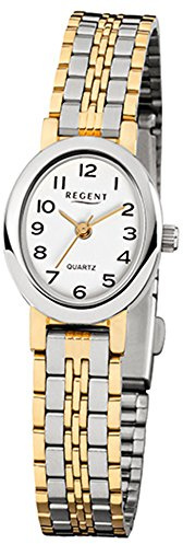 Regent Damen-Armbanduhr Elegant Analog Stahl ionenplattiert gold-Armband silber gold Quarz-Uhr URF393