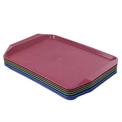 Eudokky Vassoio da Portata in Plastica, Colorata, Set di 6