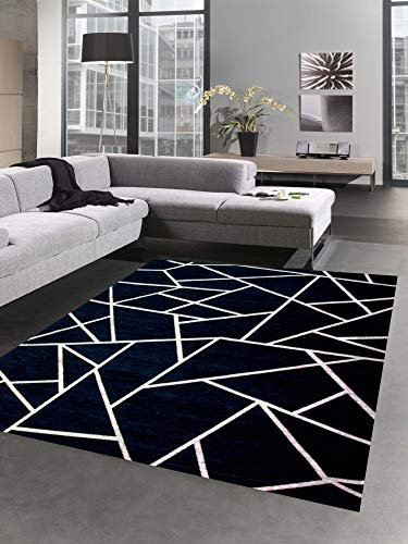 CARPETIA Moderner Teppich Orientteppich Kelim Kilim schwarz Bronze Gold Größe 80 x 250 cm