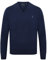 Ralph Lauren Merino Jumper - Light Blue with Blue Logo (M), blue, M