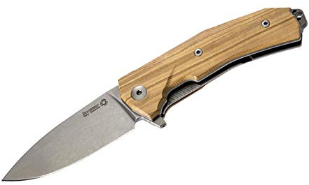 Lion Steel Unisex – Erwachsene KUR Olive Wood Taschenmesser, Braun, 21cm