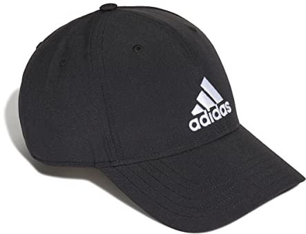 adidas Mens Bballcap Lt Emb Cap, Black/White, Small