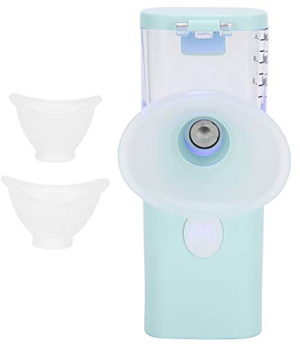 USB Rechargeable Eye Mist Sprayer, Handheld Moisturizing Cleaning Soothing Machine for Skin Care, Travel, Salon, Home (Cyan)