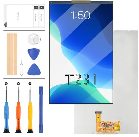 LADYSON LCD di ricambio per Samsung Galaxy Tab 4 7.0 T233 T235 SM-T230 SM-T231 7 pollici Tablet Display LCD Kit di parti di riparazione, con strumenti gratuiti (non touch screen digitizer)