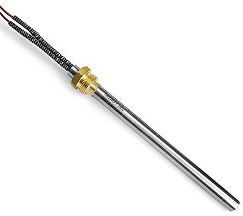 FIREHOFF Candeletta accensionne per stufa a pellet 250 W, 140/150 mm, diametro 9,9 mm, filettatura 3/8 con terminali - 1 anno di garanzia
