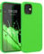 kwmobile Hülle kompatibel mit Apple iPhone 12 / iPhone 12 Pro Hülle - weiches TPU Silikon Case - Cover geeignet für kabelloses Laden - Limettengrün