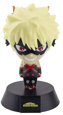 Paladone My Hero Academia 3D Leuchte Icon Light Katsuki Bakugo schwarz/orange, Bedruckt, 100 % Kunststoff, mit LEDs, im Sichtkarton.