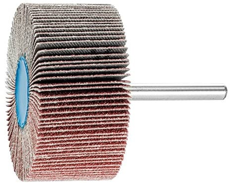 PFERD Fächerschleifer F / Korund Ø 60x30mm Schaft-ø 6mm A80 / 44498014 – für Feinschliff & Finish mit dem Geradschleifer oder Biegwellenantrieb