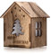 DecoKing LED Deko Weihnachten Leuchthaus Tannenbaum Holz Beleuchtung Furo Hut