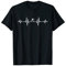 Herzschlaglinie mit Squash Schläger - Squash Spieler T-Shirt