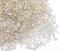Rocailles Perlen 2mm, 450g/100g, Glas Stiftperlen, Röhrchen, Tubes, Stäbchen perlen, Roccailles, Seed Beads (Crystal Silbereinzug, 100)