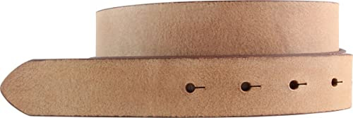 BELTINGER Gürtel aus weichem Vollrindleder Vintage-Look ohne Schnalle 3 cm | Leder-Gürtel 30mm | Schmaler Gürtel Used-Look | Cognac 105cm