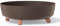Pot de fleurs bas 14,3L avec pieds amovibles et insert 380 mm, Café