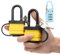 Heavy Duty Lot de 2 cadenas étanches – Idéal pour la maison, l'abri de jardin, l'extérieur, le garage, le portail, 40 mm (envoi de cadenas à bagage) (jaune)