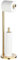 Toilet Paper Roll Holder Stand Brush Gold Bathroom Free Standing Toilet Tissue Paper Roll Holder Stand with Reserve Function GTA7982BG