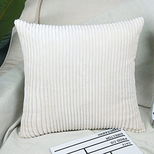Wycian Cushion Cover Set of 4, Kissenbezug Beige 45X45cm Polyester Einfarbig Dekor Schlafzimmer Wohnzimmer Couch Büro