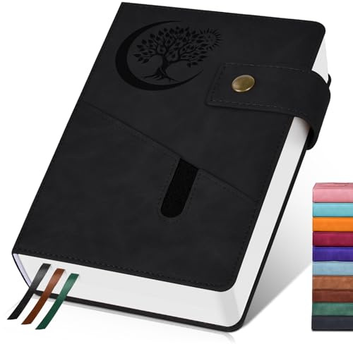PAIBAS 8,5 x 11 liniertes Notizbuch Journal 366 Seiten Leder Journal für Männer
