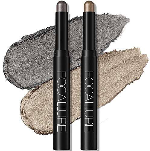 2PC Creme Lidschatten Stick,Heller Lidschattenstift Crayon Set,Matt und Schimmernder Augen Make up Set,Langanhaltendes Wasserfester Lidschatten Makeup Pen Werkzeug. (23 24)