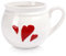 orion group Tazza in ceramica con manico in ceramica bianca cuore 800 ml